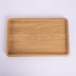 Ensemble de plateaux de service rectangulaires en bois de hêtre (2 pièces) |   30 × 19 cm - Product Image 2