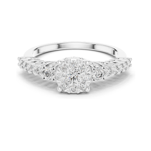 Anillo de Diamante de Laboratorio de 0.608 CT para Mujer, Claridad VVS-VS EF, Disponible en Oro de 18KT, 14KT, 10KT y Plata 925, Oro Rosa, Amarillo, Blanco - Product Image 1
