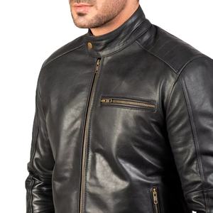 Veste en cuir de luxe à col montant pour homme, broderie personnalisée, style universitaire, coupe-vent et respirante, collection 2026 – Meilleure vente - Product Image 2