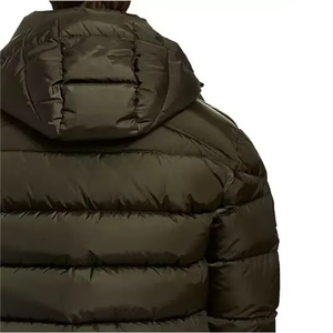 Chaqueta Acolchada de Lona con Capucha para Hombre, Transpirable, Cortavientos, con Cuello Alto, Logotipo Frontal, Diseño Invernal, Transpirable y Cálida, Máxima Comodidad - Product Image 6