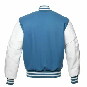 Chaquetas Varsity para Hombre con Logotipo Personalizado, Resistentes al Agua y al Viento, Mangas de Cuero, Chaqueta Bomber Larga de Invierno con Patrón de Letras, Tela OEM - Product Image 6