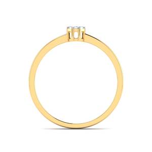 Bague en or 18 carats personnalisée avec diamant rond cultivée en laboratoire forme de fleur simple pour les femmes cadeau de fête de mariage bijoux à la mode - Product Image 3