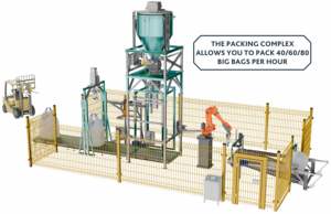 Brazos Robóticos para Líneas de Paletización Rápida de Bolsas Grandes, 40-80 Bolsas por Hora, Sistema Automatizado de Llenado y Paletización - Product Image 3