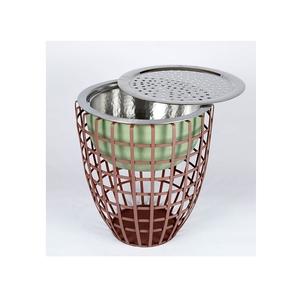 Brasero au design magnifique, couleur vert fer, de qualité supérieure, forme ronde, à bois, en vente chaude - Product Image 6