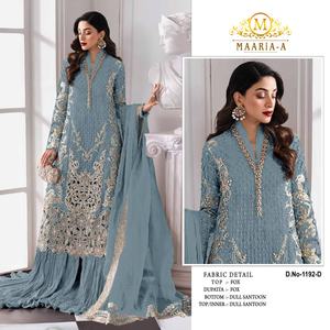 Heavy Faux Georgette Pakistani Suit with Embroidery Sequence Work Full Stitched Party Wear Salwar Kameez - Product Image 4