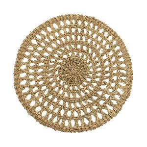 Manteles Individuales Ecológicos de Mimbre de Pasto Marino, Manteles Individuales Redondos de Paja Tejida - Product Image 1