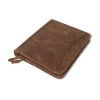 Portefeuille en cuir de buffle fait main fermeture à glissière 13x10 pouces Vintage marron voyage bureau organisateur A5 lettre Portable
