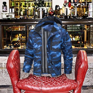 Veste d'hiver en softshell en nylon à col personnalisé de style streetwear pour homme Fermeture éclair sur le devant Logo respirant Écologique - Product Image 3