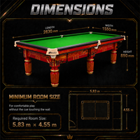 Table de billard chinoise de tournoi de 9 pieds, en ardoise et bois massif, professionnelle, pour intérieur, vente en gros, personnalisable, OEM, snooker