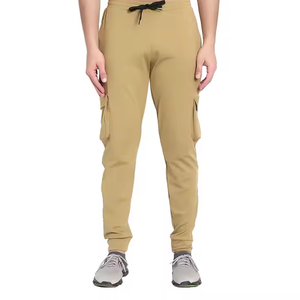 Pantalon cargo multi-poches de haute qualité pour hommes, logo personnalisé, couleur unie, pantalon cargo de sport, pantalon pour hommes - Product Image 2