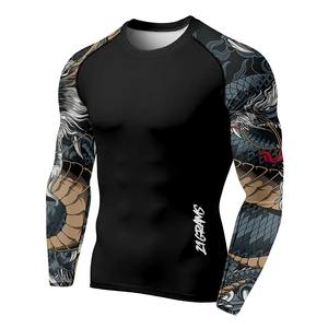 Custom Rash Guard Camisas de manga larga de compresión superior de secado rápido de protección UV Traje de baño para surf Buceo MMA Gimnasio Ropa deportiva - Product Image 4