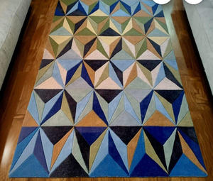 Custom Large Modern Geometrical Wool Area <b>Rug</b>/Carpet Hand-Tufted for Home <b>Bedroom</b> Living Room Office with Customized Size - Product Image 1
