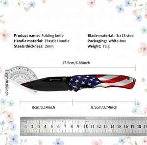 มีดพับพกพา 1 ชิ้น ด้ามไม้ สแตนเลส สำหรับกิจกรรมกลางแจ้ง ตั้งแคมป์ ล่าสัตว์ (OEM) ขายส่งจากโรงงาน - Product Image 2