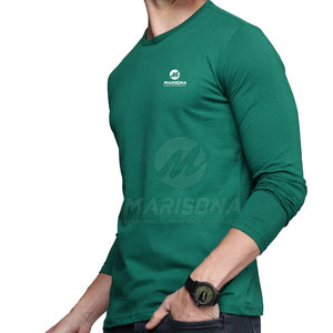 T-shirt à manches longues pour homme en polyester/coton uni - Séchage rapide, respirant et écologique - Product Image 2