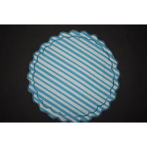 Sets de table ronds personnalisés multicolores pour la cuisine et la salle à manger, vente chaude, en coton imprimé, bord festonné - Product Image 1