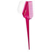 Brosse à teinture capillaire rose K-60 WP, brosse de coiffure professionnelle, manche ABS blanc, poils en plastique, design carré rembourré pour les soins capillaires - Product Image 2