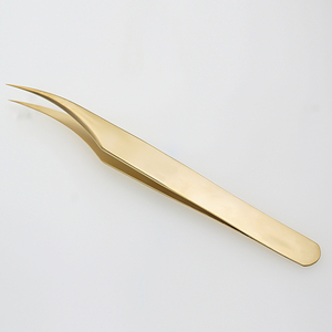 LASHMETICS Fournisseur mondial d'acier inoxydable de haute qualité Produit de texture à pointe lisse Pince à cils à poignée diamantée. - Product Image 5