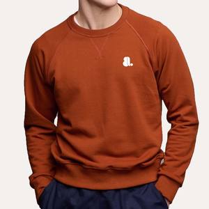 Ropa de calle 2026 nueva moda jersey de cuello redondo para hombre 100% algodón transpirable tejido de punto pesado de gran tamaño Casual Vintage - Product Image 3