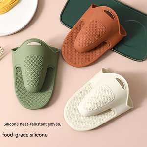 Gants de four en silicone résistants à la chaleur, style nordique minimaliste <span class=keywords><strong>OM10</strong></span> |   Gant de cuisine haute température et pince anti-brûlure - Product Image 3
