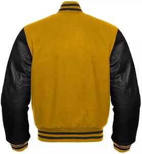 2026 Winter New Men's High Quality Letterman Varsity Jackets with <b>Genuine</b> CollegeBaseballjacket for men - Product Image 2