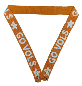 Tennessee สายกระเป๋าเงินลูกปัดอาสาสมัคร, ไป vols Gameday สายกระเป๋าถือลูกปัดทำด้วยมือสีส้มและสีขาว - Product Image 6