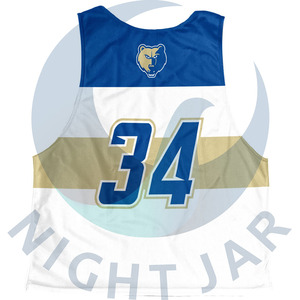 Maillots de lacrosse réversibles personnalisés de haute qualité en gros, gilets de sport OEM 100 % polyester légers et respirants - Product Image 2