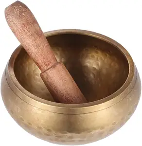인도에서 만든 금속 공예 손 망치질 차크라 치유 명상 요가 노래 그릇에 맞춤 설정
