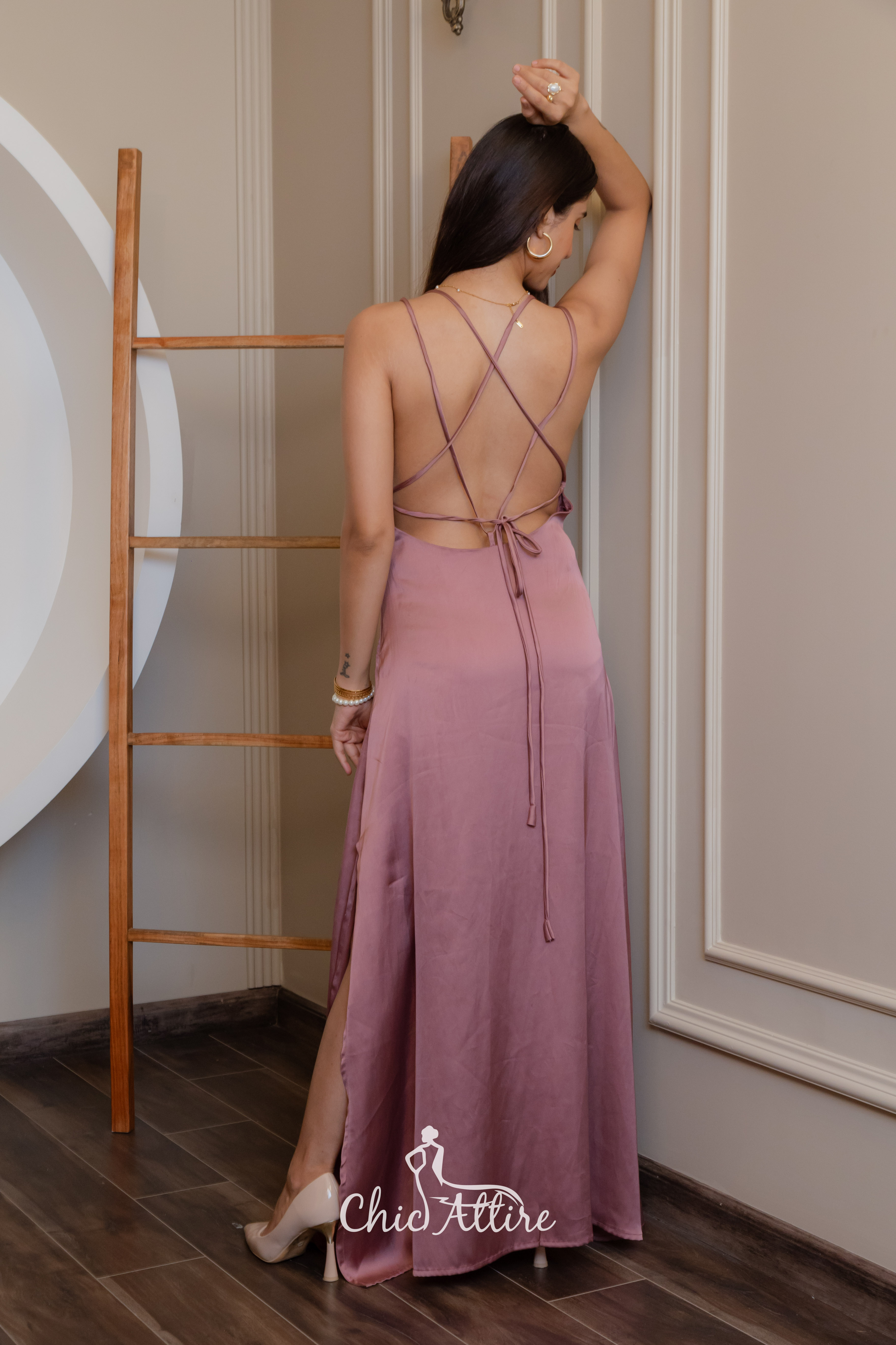 chinese dress ladies Destinations Maxi Halter Dress | Mauve | Womens