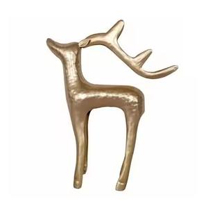 Escultura de decoración del hogar clásica chapada en oro moderna, decoración de acento de Reno de pie de Metal de alta calidad para decoración de oficina en casa - Product Image 5