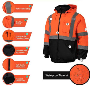 2025 mejor precio Hi Vis reflectante chaqueta de seguridad vial hombres transpirable Hi Vis chaqueta de seguridad en Pakistán trabajo al aire libre chaqueta M - Product Image 3