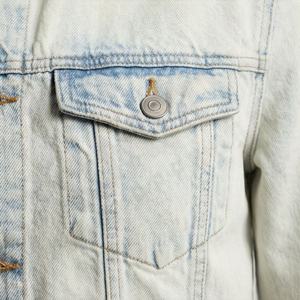 แจ็คเก็ตยีนส์ ออกแบบโลโก้ของคุณเอง แจ็คเก็ตยีนส์กันลม ปกพับลง แฟชั่นทันสมัย เสื้อโค้ทคุณภาพสูง เสื้อผ้าสตรีทแวร์ - Product Image 5