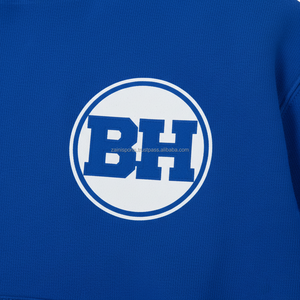 Premium 380 GSM polaire coton polyester mélange bleu survêtement doux chaud respirant logo personnalisé survêtement - Product Image 6