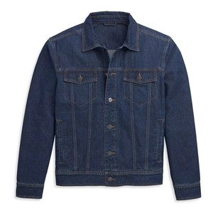 Veste en jean pour homme très vendue, 100% coton, design urbain, hiver, haute qualité, respirante, logo frontal, service OEM - Product Image 1