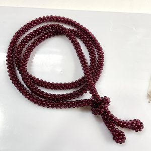 Collar de cuentas de granate natural Collar hecho a mano Collar de granate al por mayor - Product Image 2