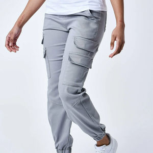 Pantalon cargo d'hiver léger pour femmes, mélange parfait de style et d'utilité, design à devant plat, pantalon cargo avec service OEM en vente - Product Image 2