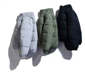 Custom Logo Packaging <b>Bags</b> Wholesale Men Winter <b>Black</b> Down Jacket Fitness Wear Bomber <b>Puffer</b> Jacket - Product Image 2