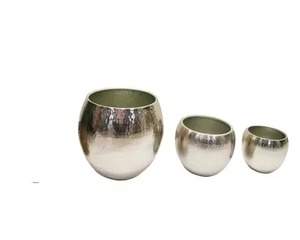 Juego de 3 macetas chapadas en oro recién llegadas, hechas a mano y duraderas, ideales para decoración de sala de estar interior - Product Image 4