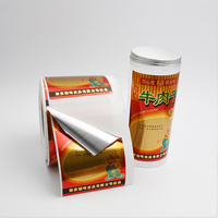 Étiquettes autocollantes imperméables personnalisées pour aliments, étiquettes réfléchissantes en PVC flexible pour emballages de bouteilles