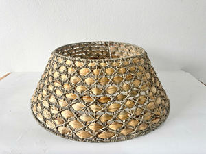 Vintage Style Handmade Water Hyacinth Combine Seagrass Christmas Tree Collar For Xmas Holiday Christmas Decoration - Product Image 5