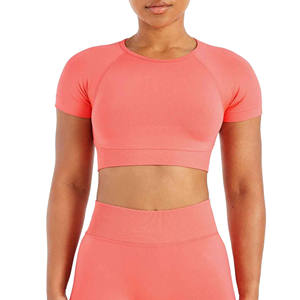 เสื้อครอปเอวลอยสำหรับเล่นโยคะระบายอากาศได้ดีเป็นมิตรกับสิ่งแวดล้อม - Product Image 5