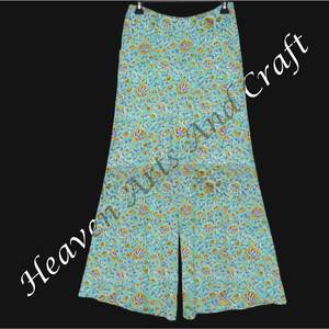 Pantalones de pijama de algodón orgánico con estampado de bloques a mano, pantalones bohemios con cintura elástica, estilo informal de pierna ancha, tipo de cintura alta, pantalones con estampado de algodón 100% #1 - Product Image 5