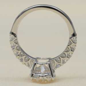 Lab Diamond Solitaire Engagement <b>Ring</b> Vintage Style Oval <b>Band</b> - Product Image 3