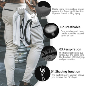 กางเกงวิ่งออกกำลังกายแนวสตรีทฮิปฮอปของผู้ชายกางเกงแนวแอคทีฟสายยุทธวิธีดีไซน์แบบใหม่ - Product Image 4