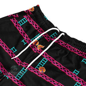 Shorts de plage personnalisés en toile 100 % polyester pour hommes, double couche, style streetwear, gym, basketball, vintage, 6XL, couleur unie - Product Image 2