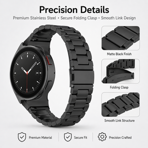 Cinturino per Orologio in Acciaio Inossidabile Solido, Bracciale a Maglie Metalliche Compatibile con <span class=keywords><strong>Samsung</strong></span> Galaxy <span class=keywords><strong>Watch</strong></span> <span class=keywords><strong>4</strong></span> Classic 46mm, Produttore OEM Personalizzato - Product Image 3