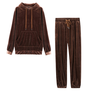 Survêtements d'hiver pour femmes, meilleure vente, coupe ajustée 100% velours, vêtements de rue de haute qualité, taille personnalisée, nouveauté, survêtement en velours - Product Image 3