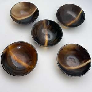 Bol en corne de buffle d'eau de première qualité, artisanat naturel poli, décoratif, prix le plus vendu - Product Image 3