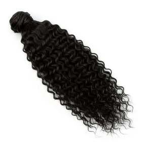 Extensiones de Cabello Humano Remy Brasileño, Cola de Caballo Rizada, Negro Natural # Extensiones de Cabello Tejido de 8-36 Pulgadas 1b - Product Image 1