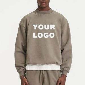 เสื้อสเวตเตอร์คอกลมผ้าขนแกะมีฮู้ดและสเวตเชิ้ตสำหรับผู้ชายไซส์ใหญ่พิเศษออกแบบโลโก้ได้ตามต้องการ - Product Image 6