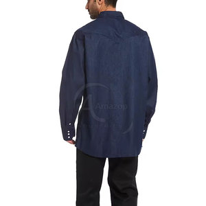 Top Selling <b>Jeans</b> <b>Work</b> Shirt Cotton Fabric Durable Stitching <b>Jeans</b> <b>Work</b> Shirt For Daily Use - Product Image 3